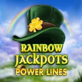 Rainbow Jackpots Power Lines slot logo by Red Tiger Gaming at Berriez Casino